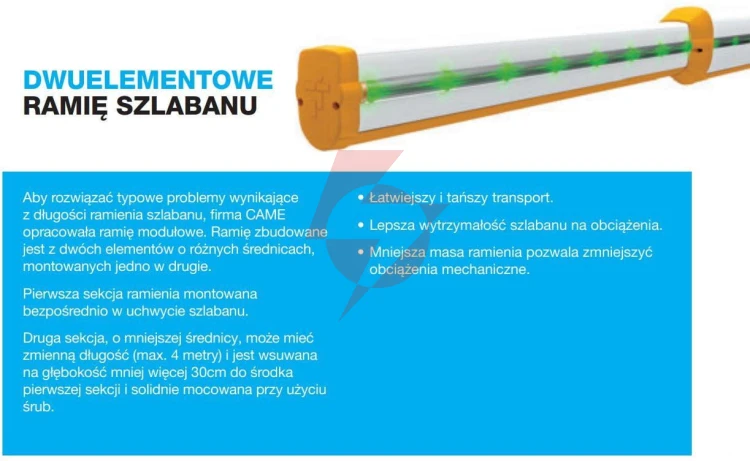 Szlaban came gard gt8 - zestaw do 8 metrów