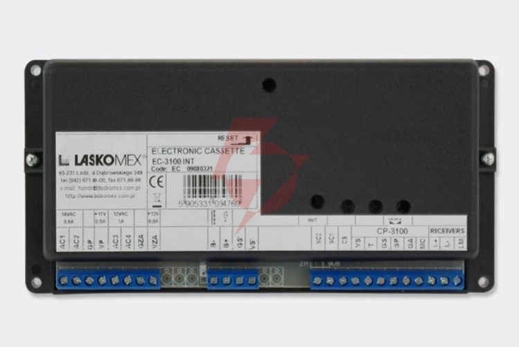 Laskomex kaseta elektroniki ec-3100r-2 int - do systemu obsługującego 8 wejść głównych