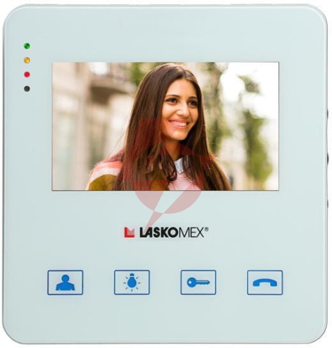 Laskomex monitor mvc-8251-1 biały kolor 4.3 cali z obsługą centrali portierskiej pr1