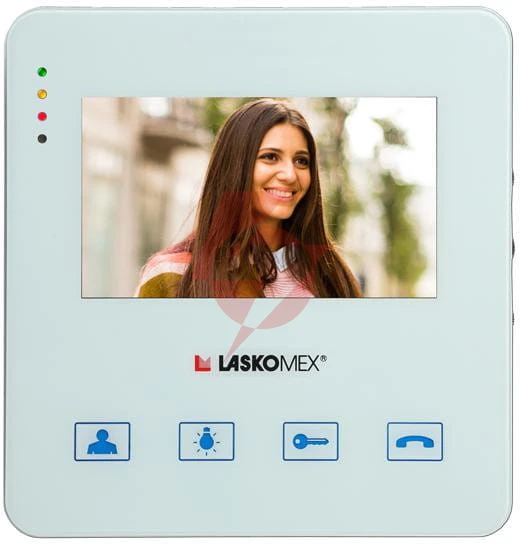 Laskomex monitor mvc-8251-1 biały kolor 4.3 cali z obsługą centrali portierskiej pr1