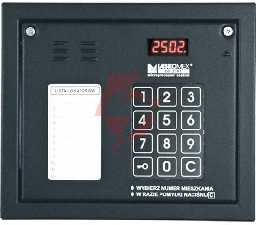 Laskomex cp-2502np czarny panel audio z mini listą lokatorów