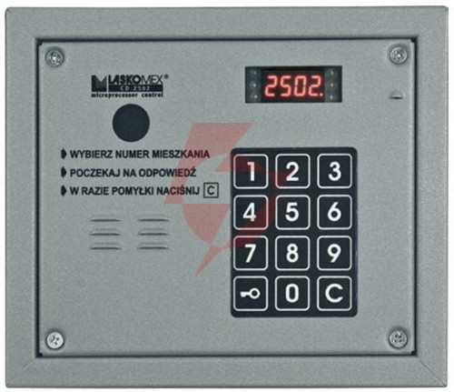 Laskomex cp-2503r srebrny panel audio z czytnikiem kluczy rfid