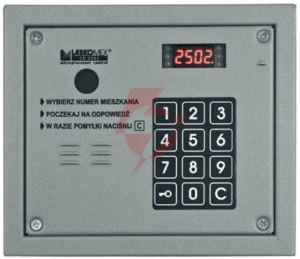 Laskomex cp-2503r srebrny panel audio z czytnikiem kluczy rfid