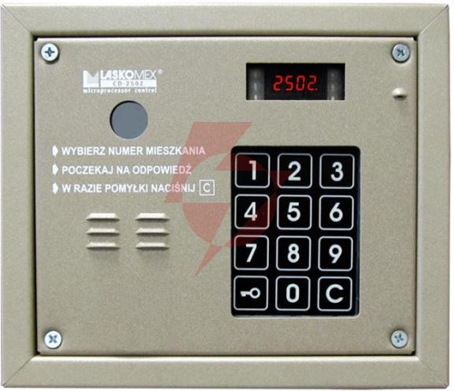 Laskomex cp-2503r beżowy panel audio z czytnikiem kluczy rfid