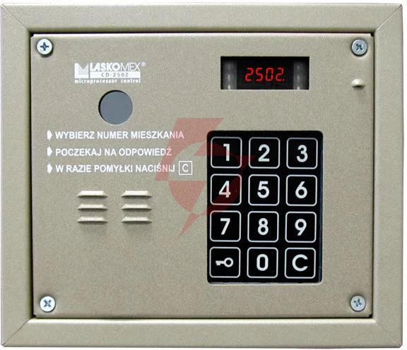 Laskomex cp-2503r beżowy panel audio z czytnikiem kluczy rfid
