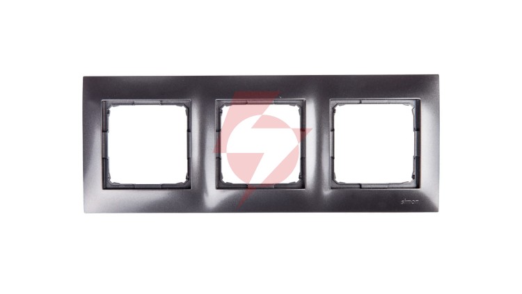Simon 54 Premium Ramka potrójna antracyt /do karton-gips/ DRK3/48