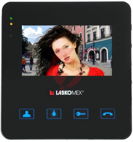 Laskomex monitor mvc-8251 czarny kolor 4.3 cala z obsługą centrali portierskiej pr1