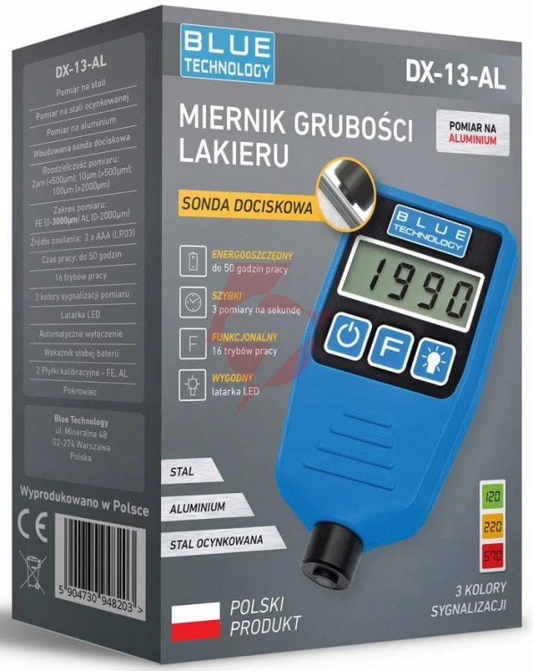 Miernik grubości lakieru blue technology dx-13-al