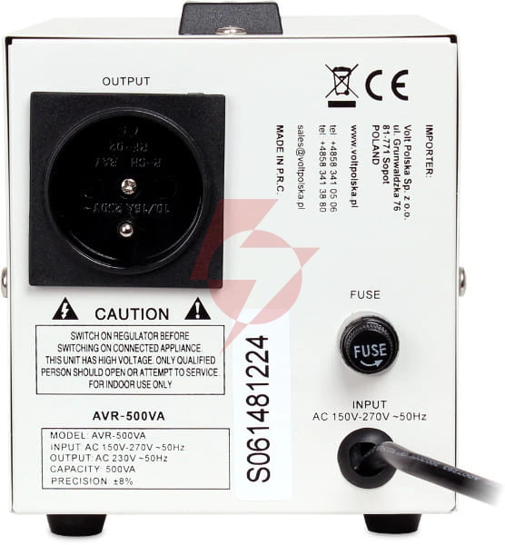 Stabilizator napięcia volt polska avr 500