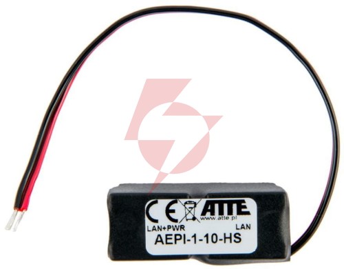 Adapter poe passive 1 kanałowy 10/100 atte aepi-1-10-hs