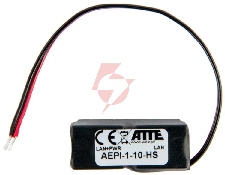 Adapter poe passive 1 kanałowy 10/100 atte aepi-1-10-hs