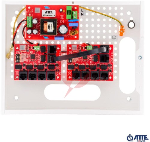 Zestaw do 9 kamer ip switch poe 9p+1up atte ip-9-11-e