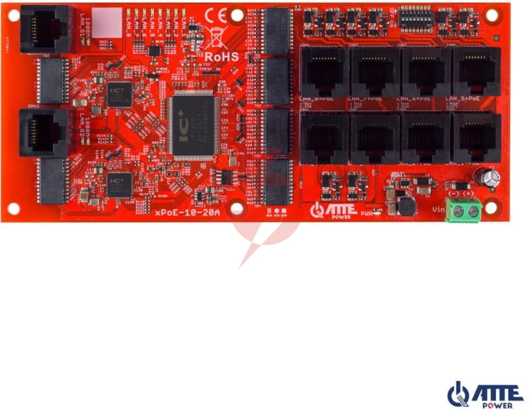 Switch 10-portowy poe atte xpoe-10-20a-of
