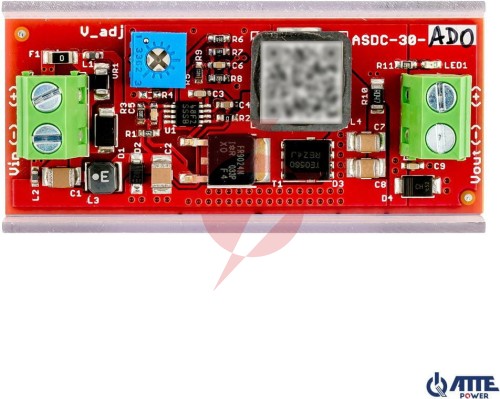 Przetwornica obniżająca napięcie z regulacją 3...12v atte asdc-30-ad0-of