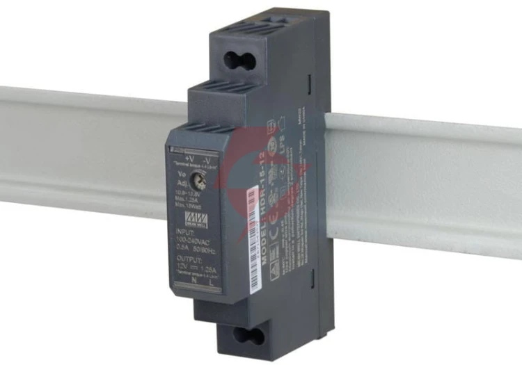 Zasilacz impulsowy na szynę din mean well hdr-15-12 12v/15w/1.25a