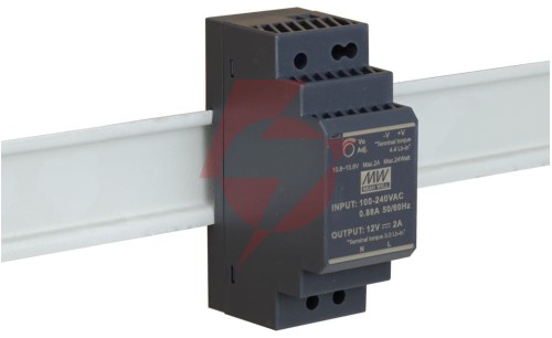 Zasilacz impulsowy na szynę din mean well hdr-30-12 12v/30w/2a
