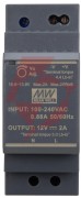Zasilacz impulsowy na szynę din mean well hdr-30-12 12v/30w/2a