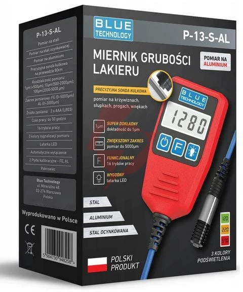 Miernik grubości lakieru blue technology p-13-s-al