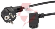 Kabel zasilający cee 7/7 iec 320 c13 1.8m kątowy vde lanberg