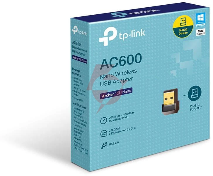 Adapter wlan usb tp-link archer t2u nano