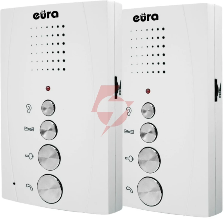 Domofon ''eura'' adp-51a3 ''difesa'' - 1-rodzinny, 2 unifony, interkom, biały