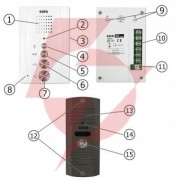 Domofon ''eura'' adp-51a3 ''difesa'' - 1-rodzinny, 2 unifony, interkom, biały