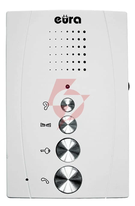 Domofon ''eura'' adp-51a3 ''difesa'' - 1-rodzinny, 2 unifony, interkom, biały