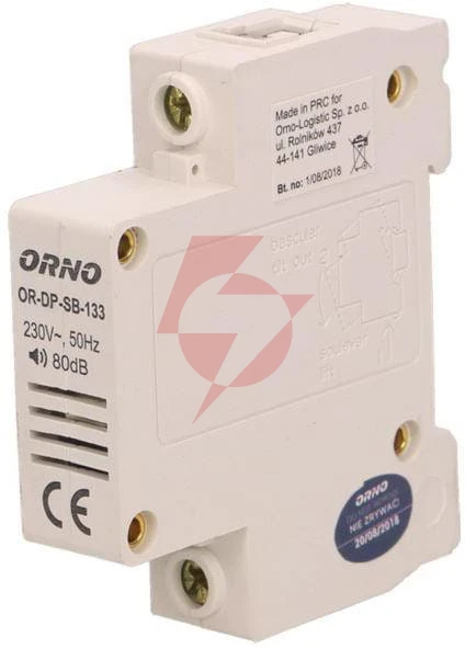 Dzwonek przewodowy orno na szyne din-1 moduł or-dp-sb-133