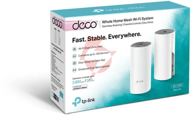 Domowy system wi-fi mesh tp-link deco e4 (2-pack)
