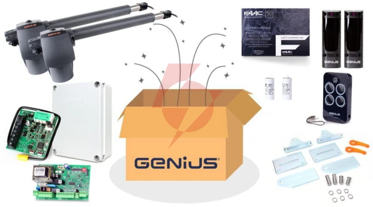 Zestaw genius g-bat 400 do 8m bram dwuskrzydłowych