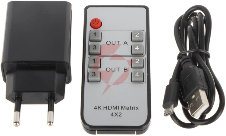 Przełącznik switch hdmi hdmi-sw-4/2matrix