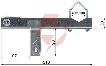 Obejma kominowa ok-43t13 + taśma stalowa