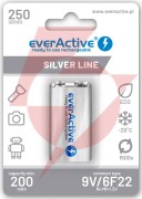 Akumulatorek 6f22 ni-mh everactive 9v 250mah silver line (1 szt.)