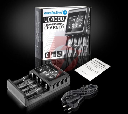 Ładowarka do akumulatorków cylindrycznych li-ion oraz ni-mh everactive uc-4000