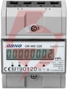 Or-we-520 orno 3-fazowy licznik energii elektrycznej, 80a, mid, 3 moduły, din th-35mm