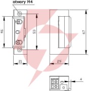 Zaczep elektra r4 z blok. z pam. symetryczny 24v ;23185