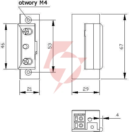 Zaczep elektra r4 z blok. z pam. symetryczny 24v ;23185