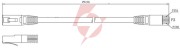 Patchcord kat.6 utp 0,25m niebieski lsoh
