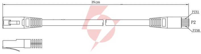 Patchcord kat.6 utp 0,25m niebieski lsoh
