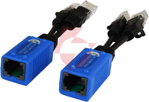 Splitter 2xrj45 (wtyk) - 1xrj45 (gniazdo) pulsar p-poe2