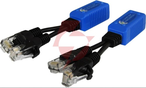 Splitter 2xrj45 (wtyk) - 1xrj45 (gniazdo) pulsar p-poe2
