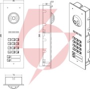 Aco como-pro-v6 panel natynk 6-lokatorski z czytnikiem zbliżeniowym podtynkowy