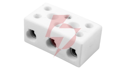 Złączka gwintowa porcelanowa 16mm² 3-tory biała z 2 otworami montażowymi CPO-30A-3P 80733516 /10szt./