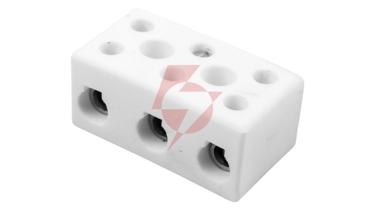 Złączka gwintowa porcelanowa 16mm² 3-tory biała z 2 otworami montażowymi CPO-30A-3P 80733516 /10szt./