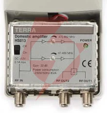 Wzmacniacz hs-013 (12v) terra vhf/uhf 1we/2wy