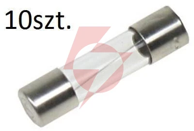 Bezpiecznik topikowy b-1000 1000ma szklany, zwłoczny 1a 250v 10szt.