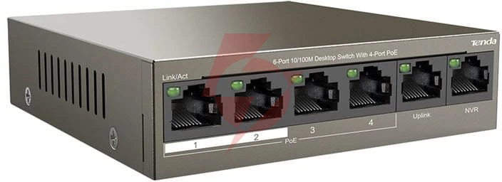 Switch poe tenda tef1106p-4-63w