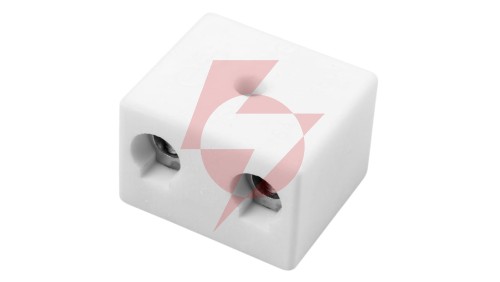 Złączka gwintowa porcelanowa 16mm² 2-tory biała z 1 otworem montażowym CPO-30A-2P 80732516