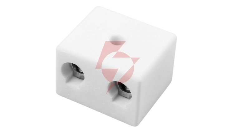 Złączka gwintowa porcelanowa 16mm² 2-tory biała z 1 otworem montażowym CPO-30A-2P 80732516