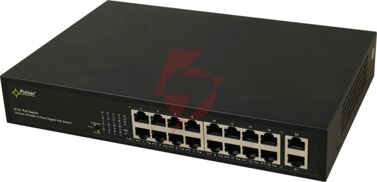 Switch pulsar 16-portowy s116 do 16 kamer ip